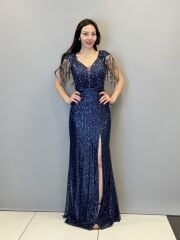 NPR 25715 Pullu Boncuk Işlemeli Düz