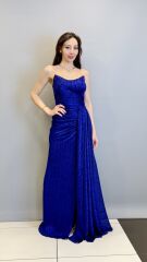 SOLADY 2201 Straplez parlak uzun