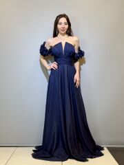 SO LADY 3074 Straplez kolu çiçekli